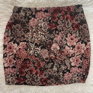 Vintage America Black Pink Mini Pencil Skirt